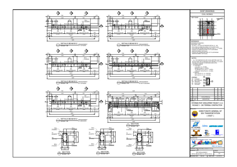 B12 Reinforcement Bar Arrangement | PDF | Building Engineering | Components