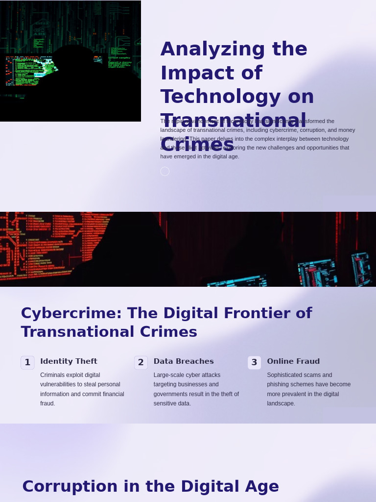 Technology's Role in Transnational Crimes | PDF | Cybercrime ...