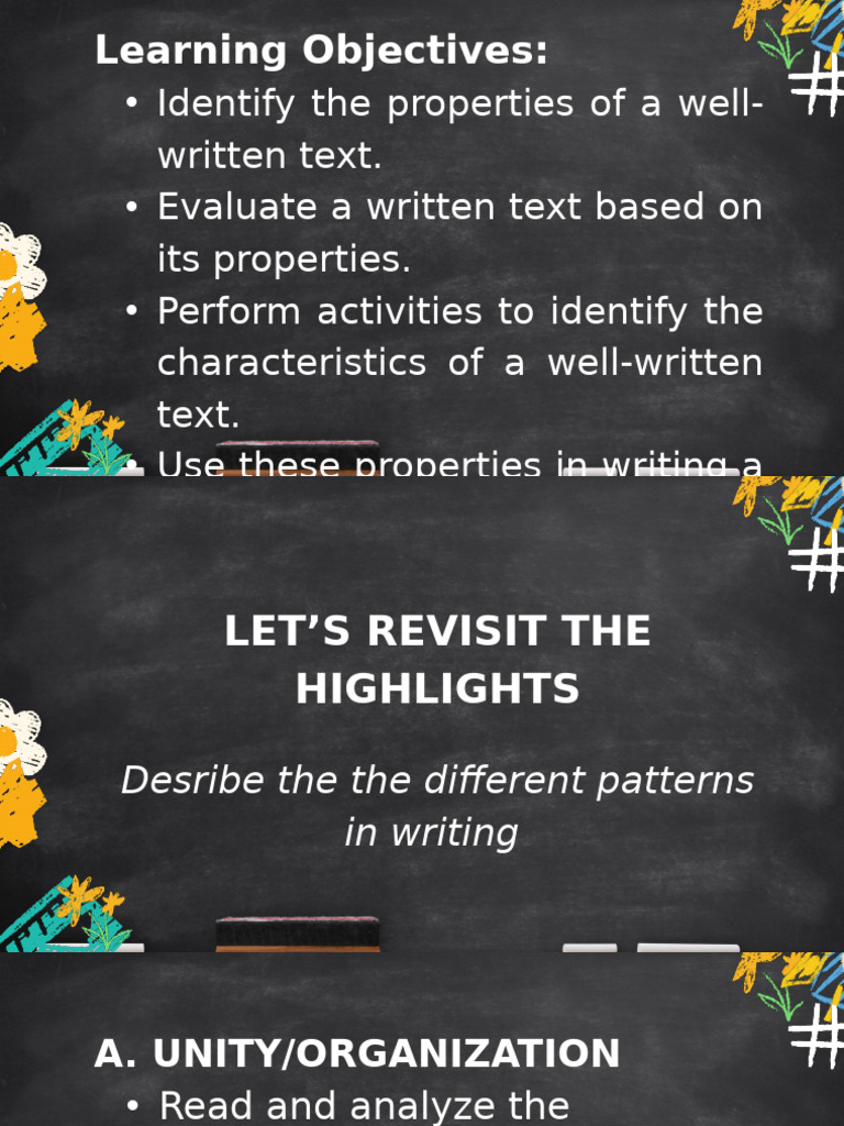 RWS Q3 Lesson 2 Properties of A Well Written Text | PDF | Hashtag ...