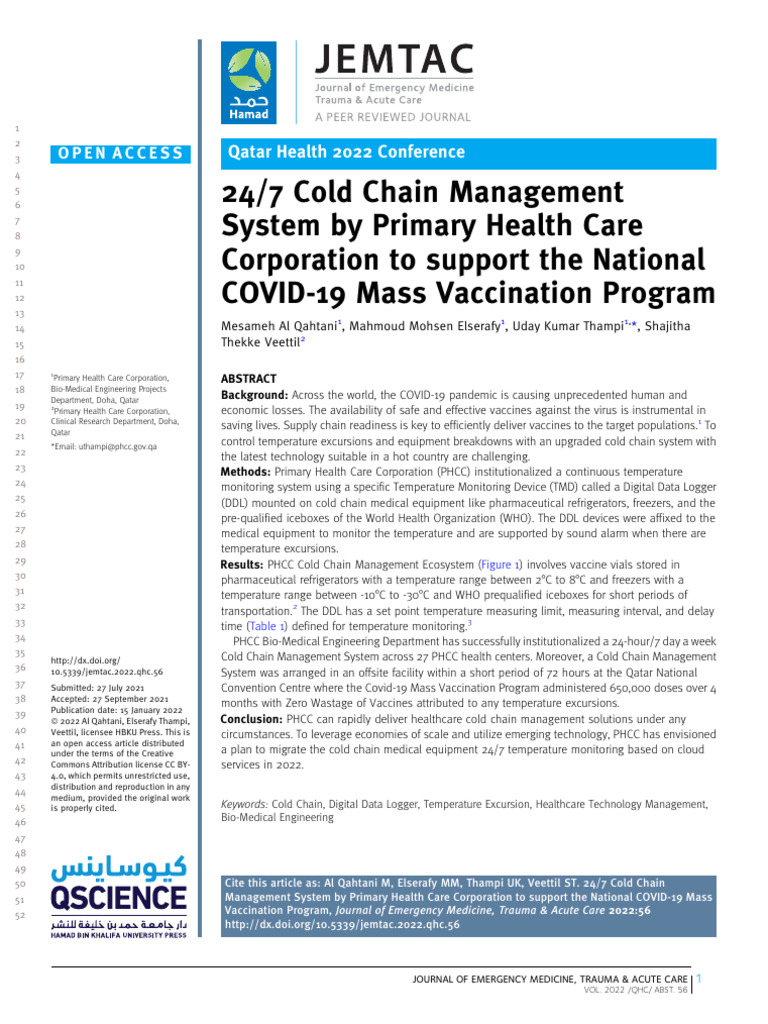 24/7 Cold Chain System for COVID-19 Vaccines | PDF | Refrigerator ...