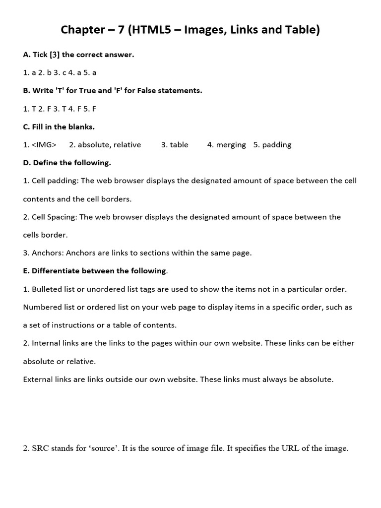 Class 7 Chapter 7 17122024 125613 | PDF | Html Element | World Wide Web
