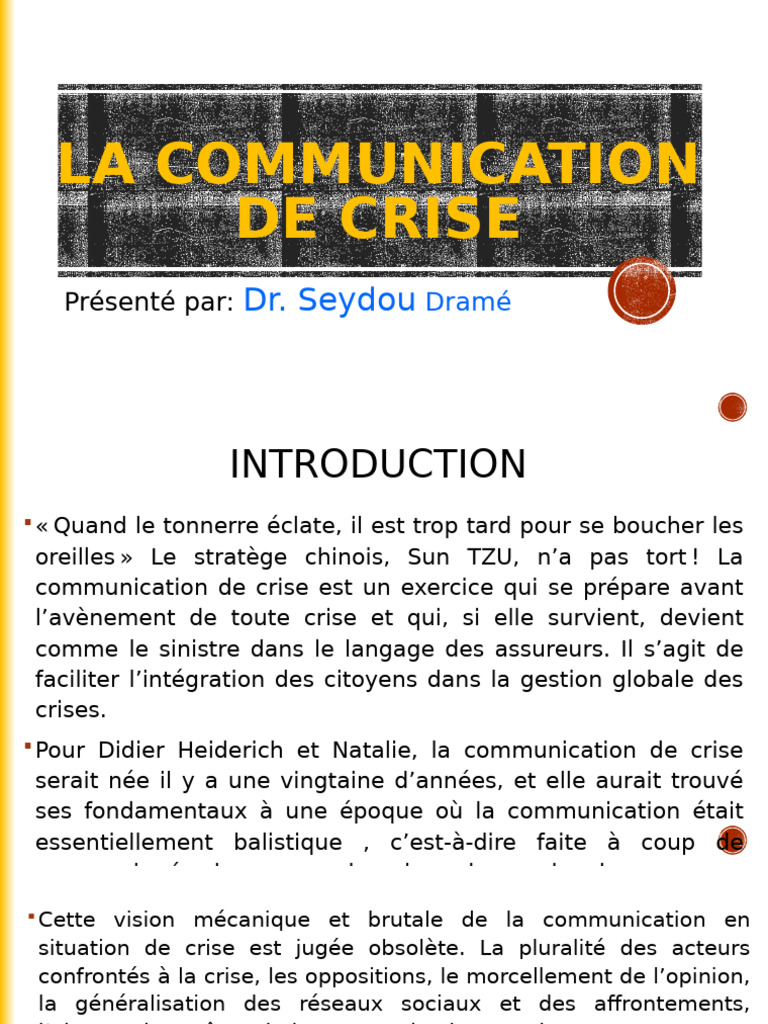 Stratégies de Communication de Crise | PDF | la communication ...