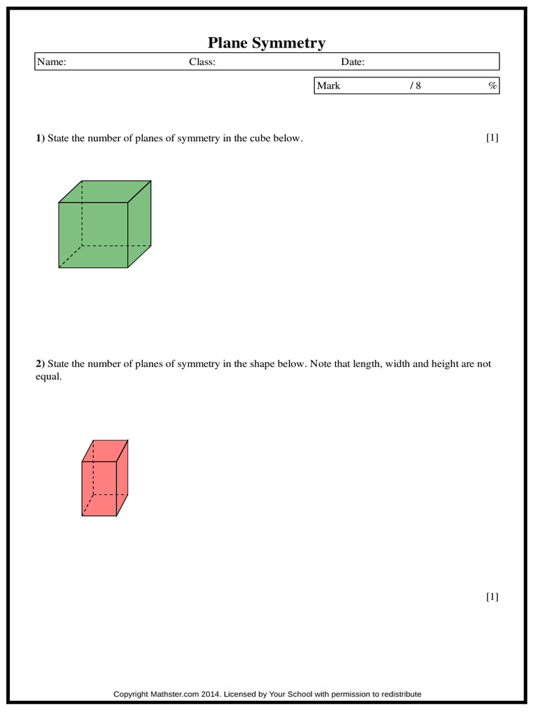Plane Symmetry | PDF