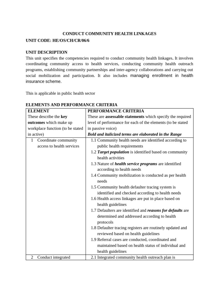 Linkages Pdf Community Evaluation