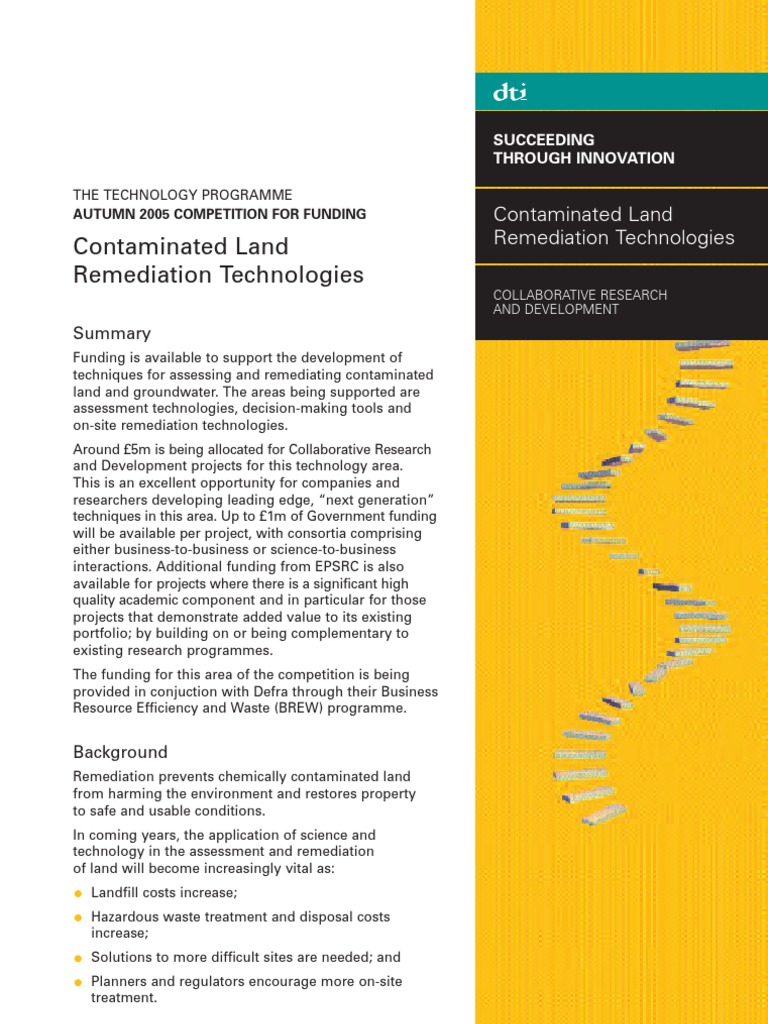 Contaminated Land Remediation Technology | PDF | Environmental ...