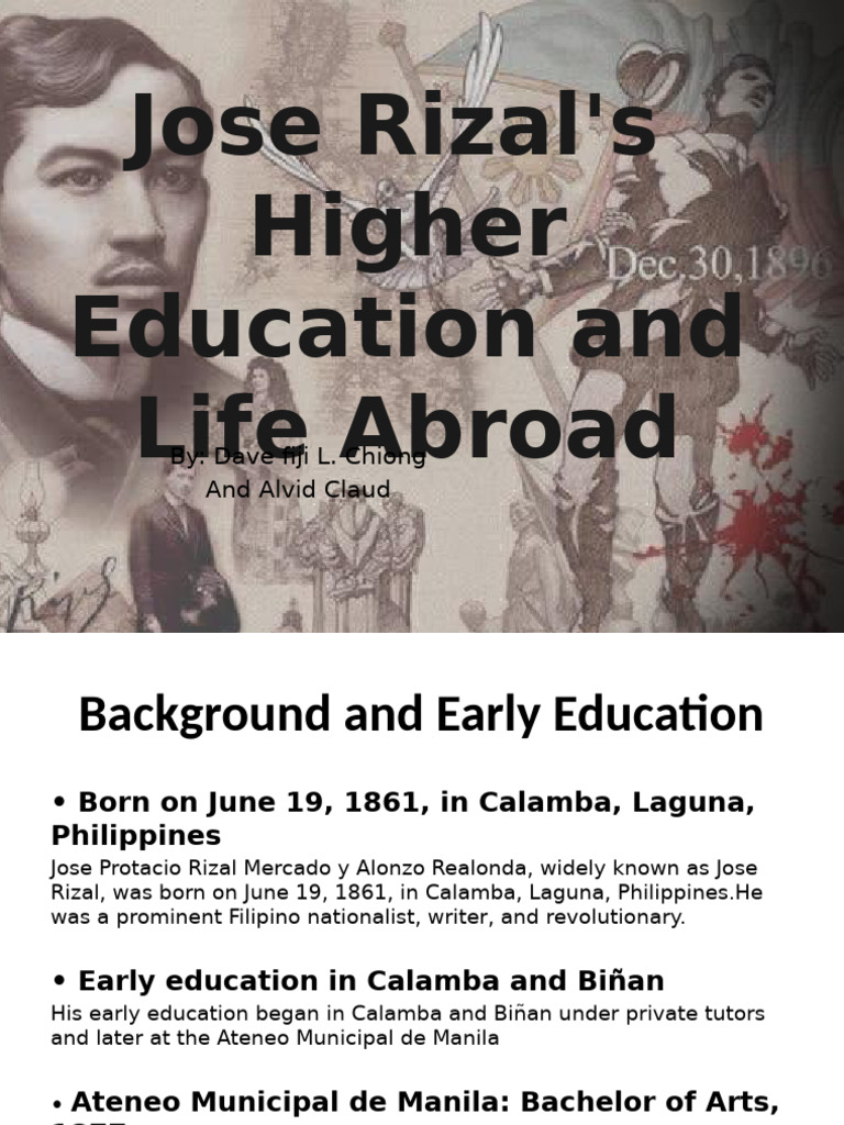 Rizal Education and Life Abroad-1 2 | PDF | Philippines | Manila