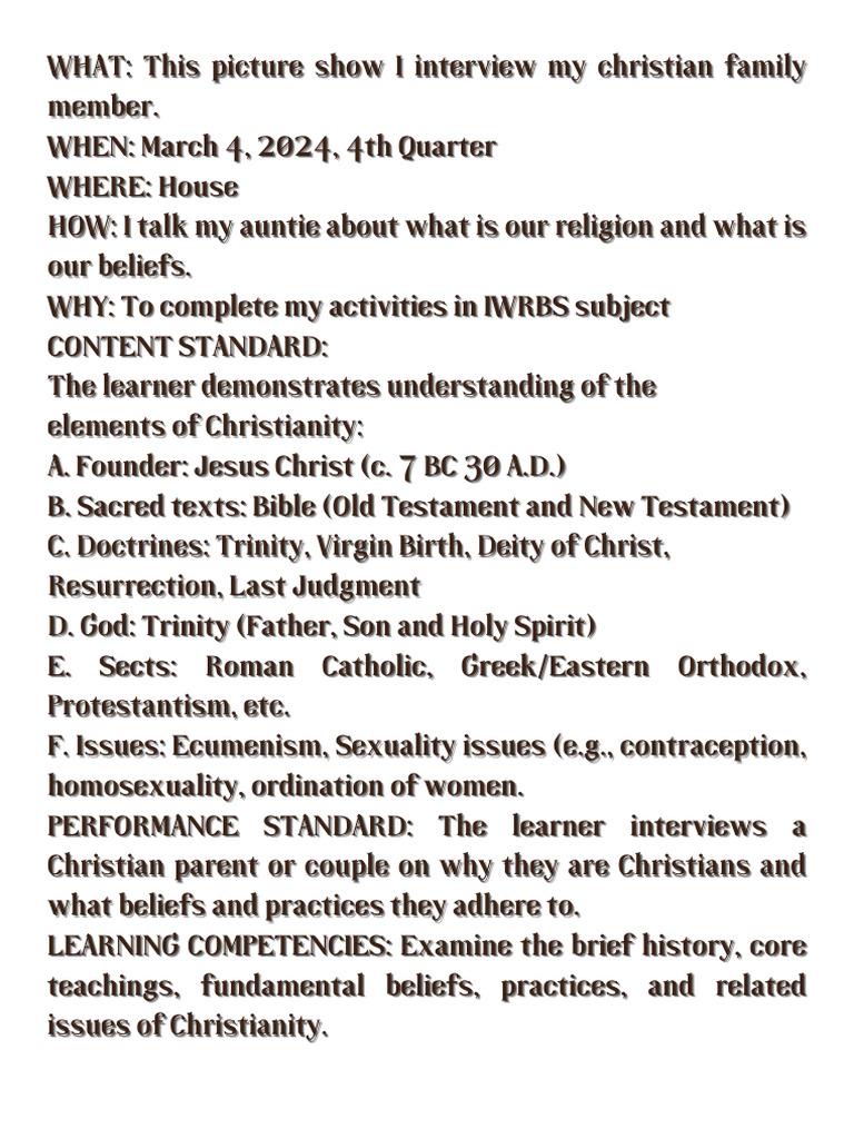 Introduction To World Religions and Belief Systems Subject Description ...
