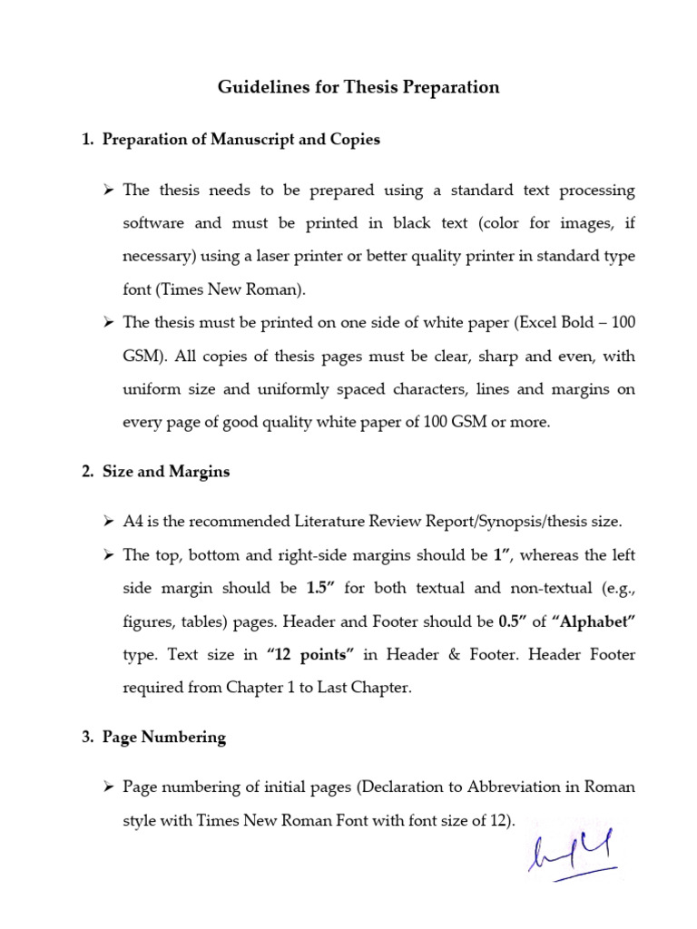 Thesis writing and Binding Instructions-1 | PDF | Thesis | Typefaces