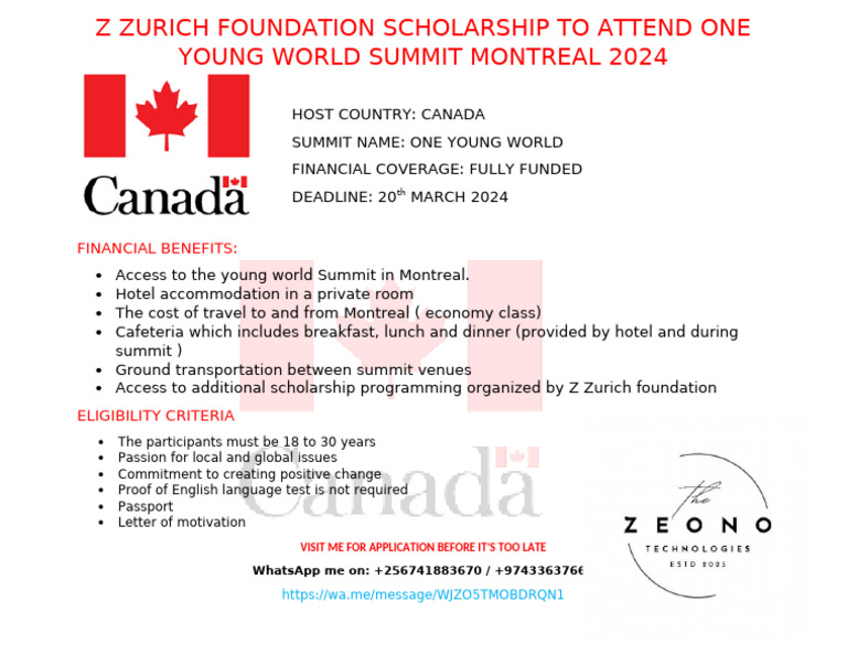 Young Leaders Fully Funded Summit Pdf