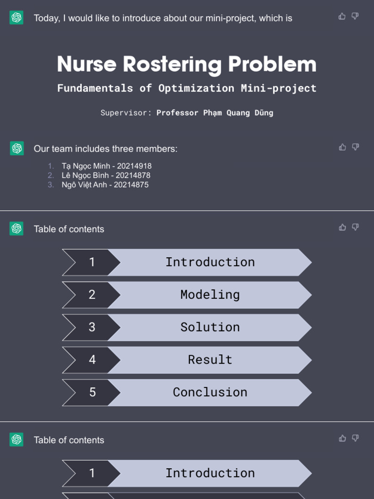 Nurse Rostering Optimization Techniques | PDF | Genetic Algorithm ...