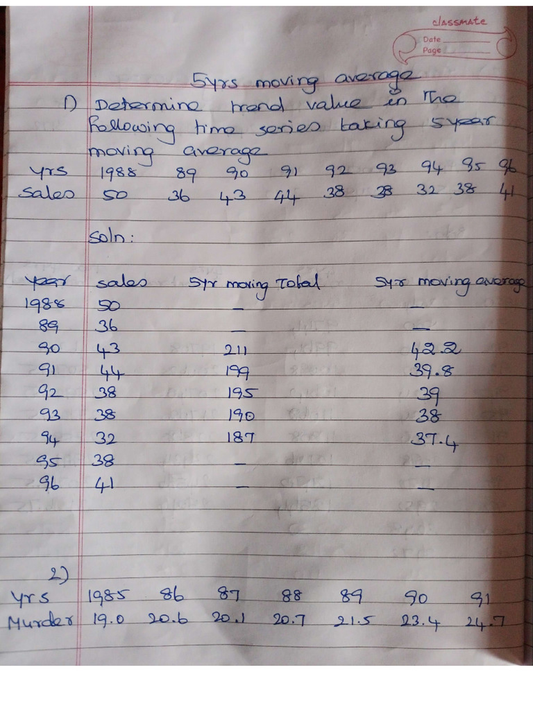 5yrs Moving Average Method | PDF