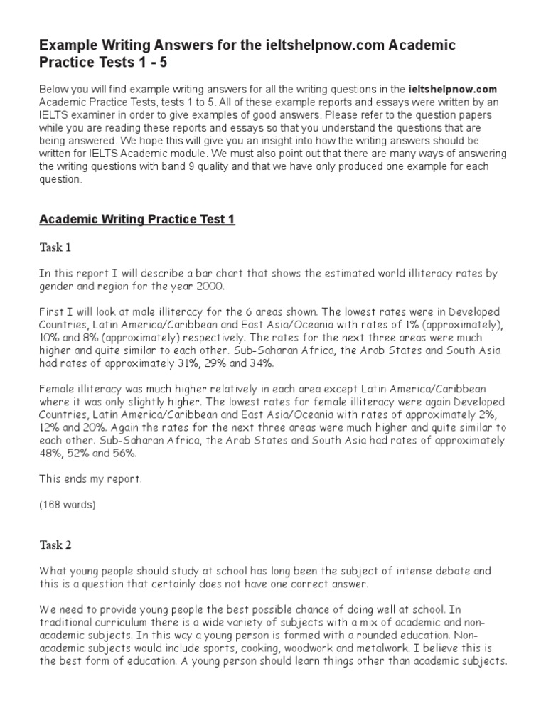 Academic Writing Examples 1 5 Pdf