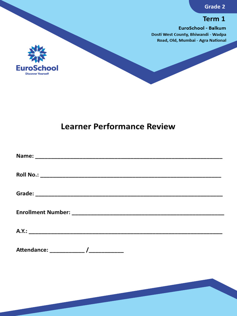 Grade 2 Term 1 Performance Report | PDF | Learning | Cognition