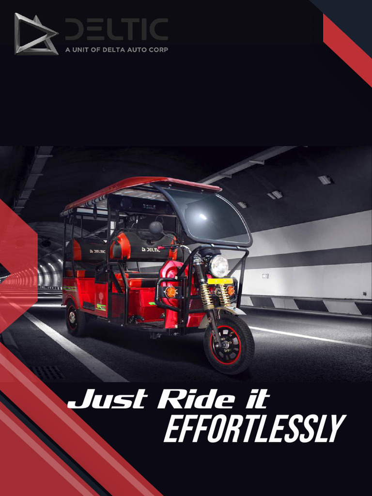 Delta Autocorp E-Rickshaw Overview | PDF | Battery Charger | Brake