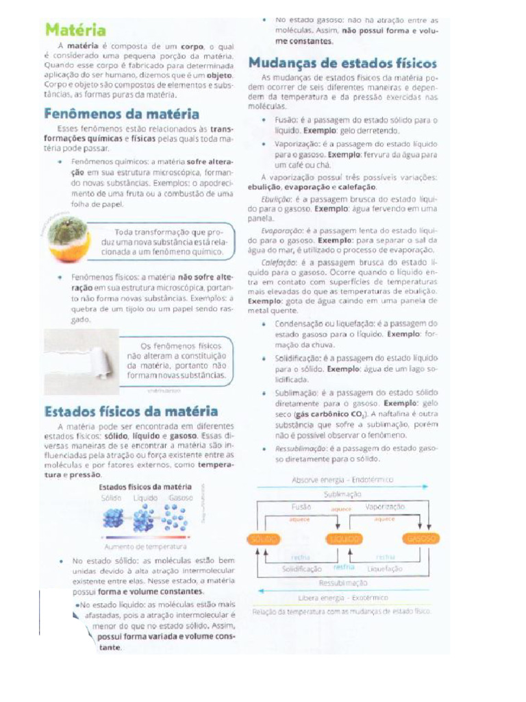 Propriedades da Matéria: Gerais e Específicas | PDF | Matéria | Sal ...