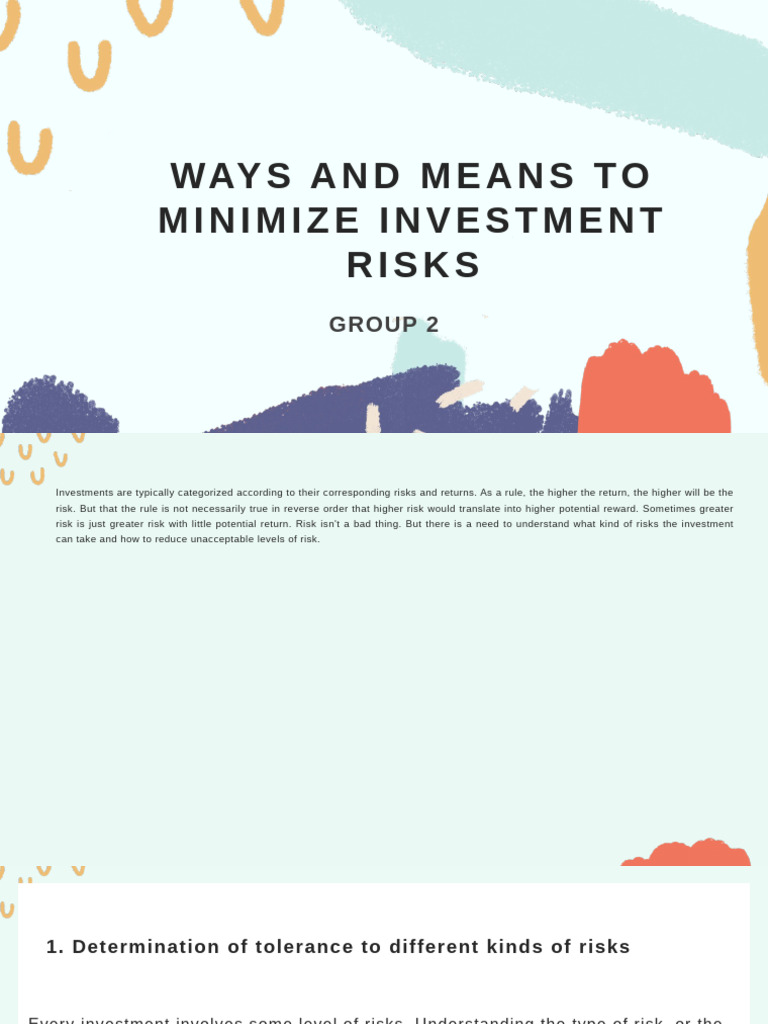 Ways and Means-Wps Office | PDF | Investing | Financial Risk