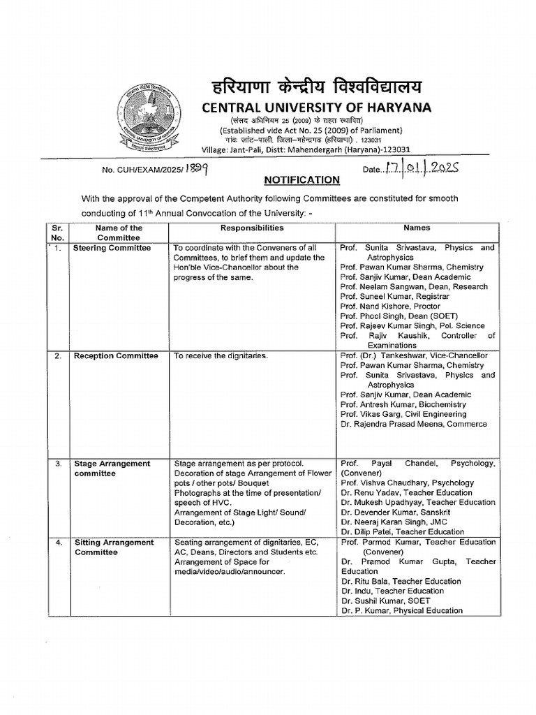 0notification - 11th Convocation - 2025 | PDF