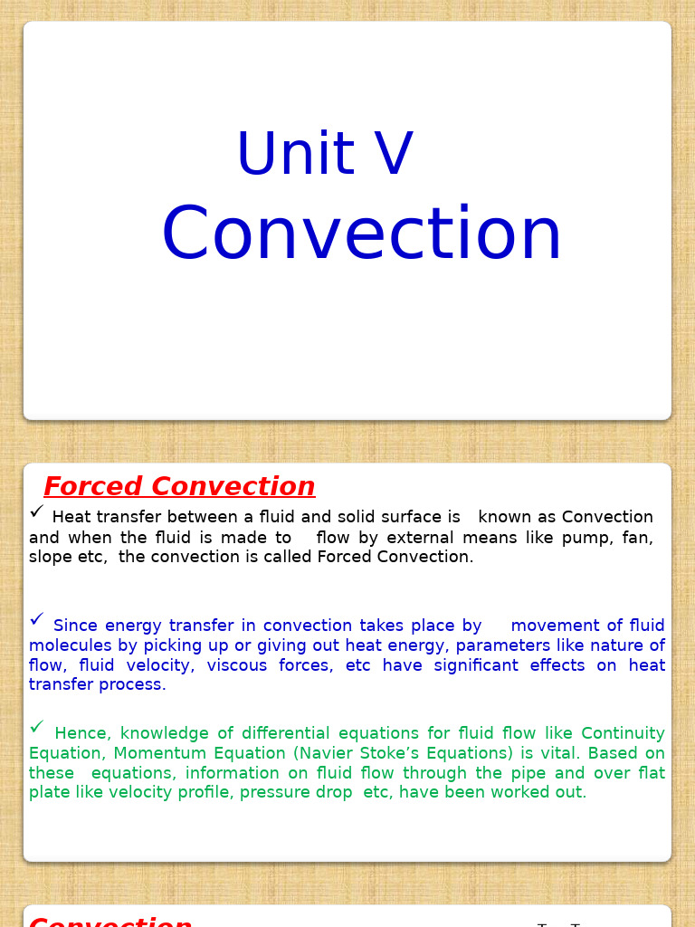 Unit V: Convection | PDF | Fluid Dynamics | Boundary Layer