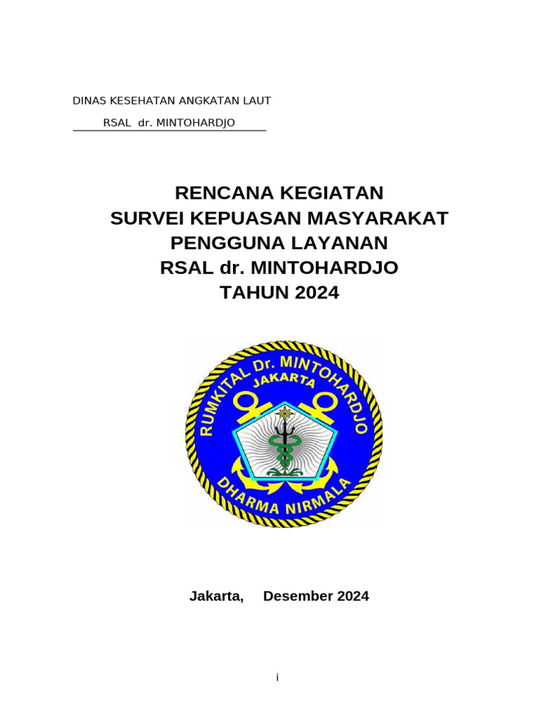 Rencana Survei Kepuasan RSAL 2024 | PDF