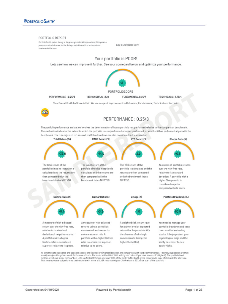 Sample Psi Report Generic | PDF
