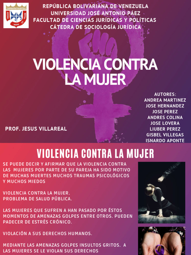 Violencia Contra La Mujer | PDF | Violencia | La violencia contra las ...