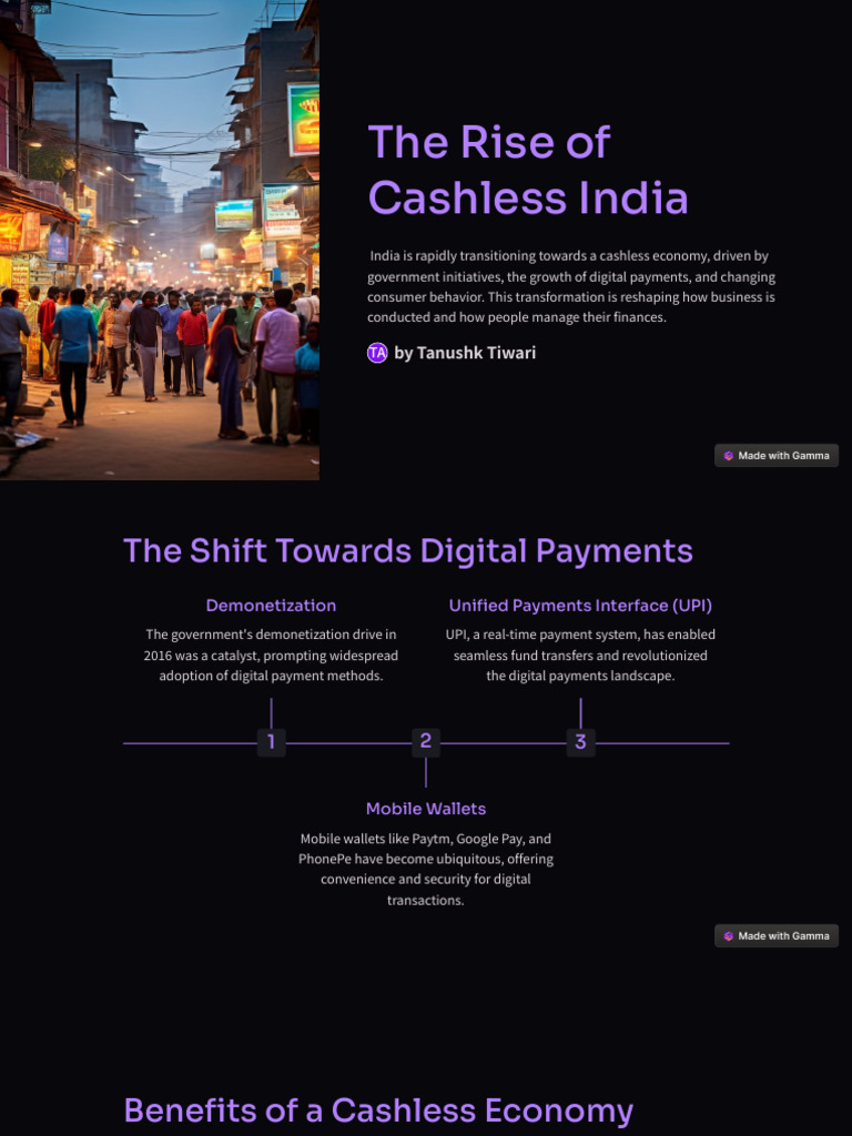 Cashless India: Trends and Challenges | PDF | Financial Inclusion | Money