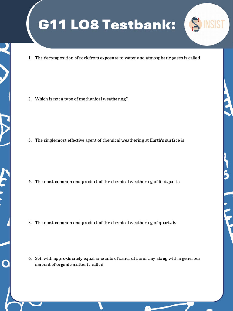 g11 lo8 | PDF | Soil | Weathering