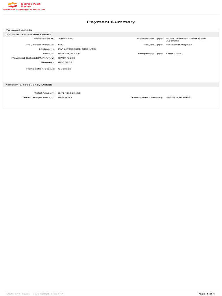 RV Payment Slip | PDF