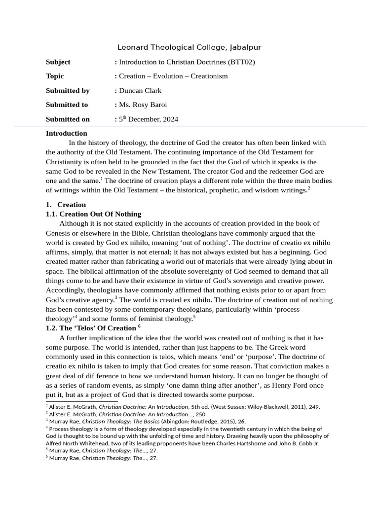 Creation Evolution And Creationism Explained Pdf Creationism