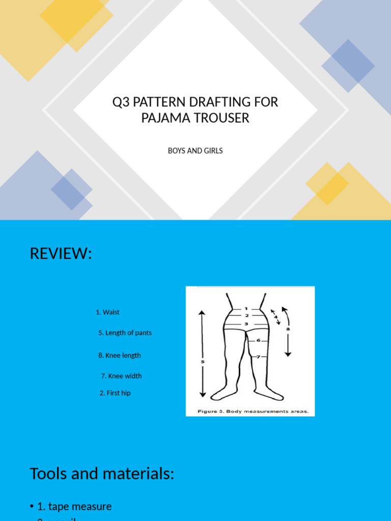 Drafting Pajama Trouser Patterns | PDF | Seam (Sewing) | Length