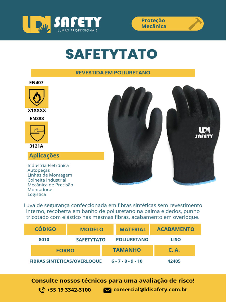 Luva CA 42405 para Proteção Mecânica | PDF | Poliuretano