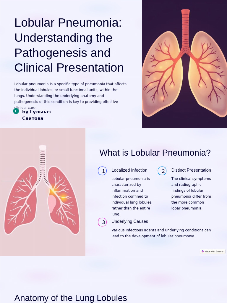 Understanding Lobular Pneumonia | PDF | Pneumonia | Lung