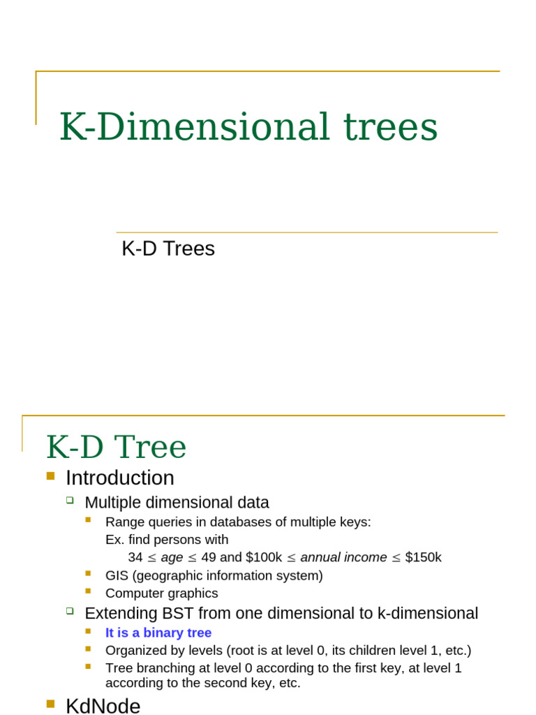 KDTrees | PDF | Algorithms And Data Structures | Computer Data