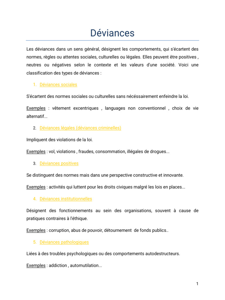 Exposée 18 11 2024 | PDF | Déviance (Sociologie) | Trouble mental