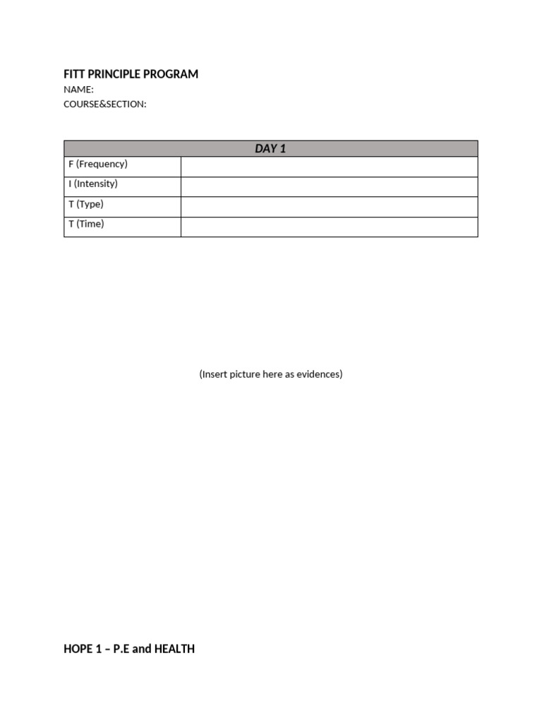 FITT Principle Program Overview | PDF