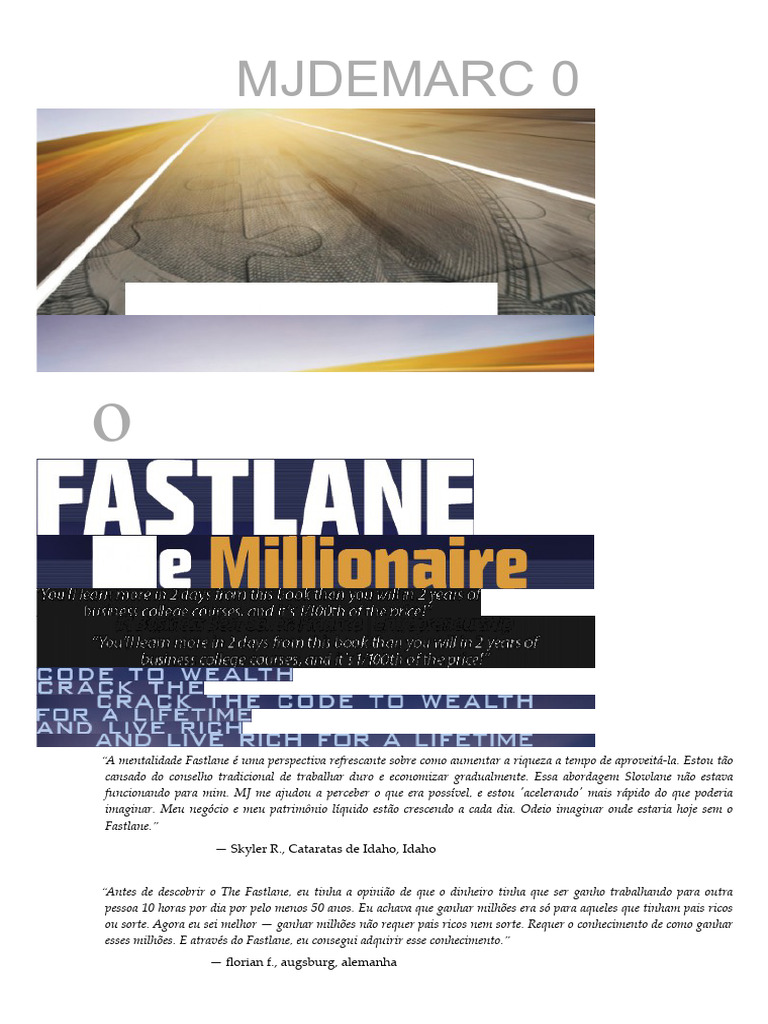 Mentalidade Fastlane para Riqueza Rápida | PDF | Vida | Liberdade
