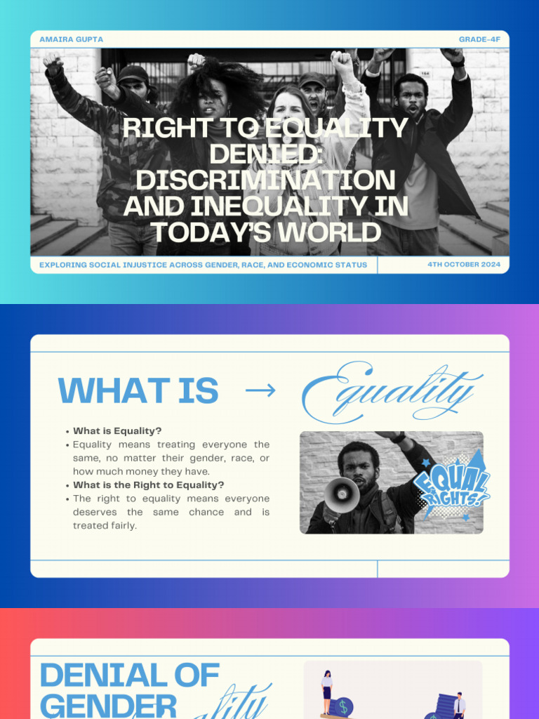 Right To Equality Denied Presentation | PDF