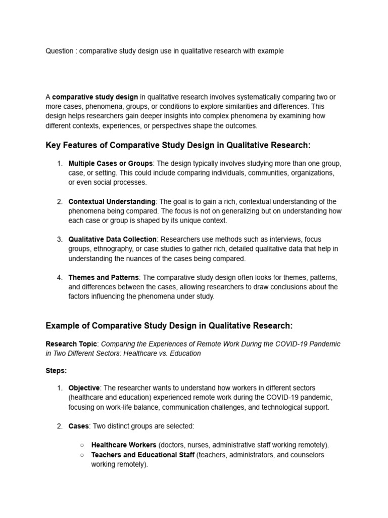 Comparative and Retrospective Study Designs | PDF | Qualitative ...