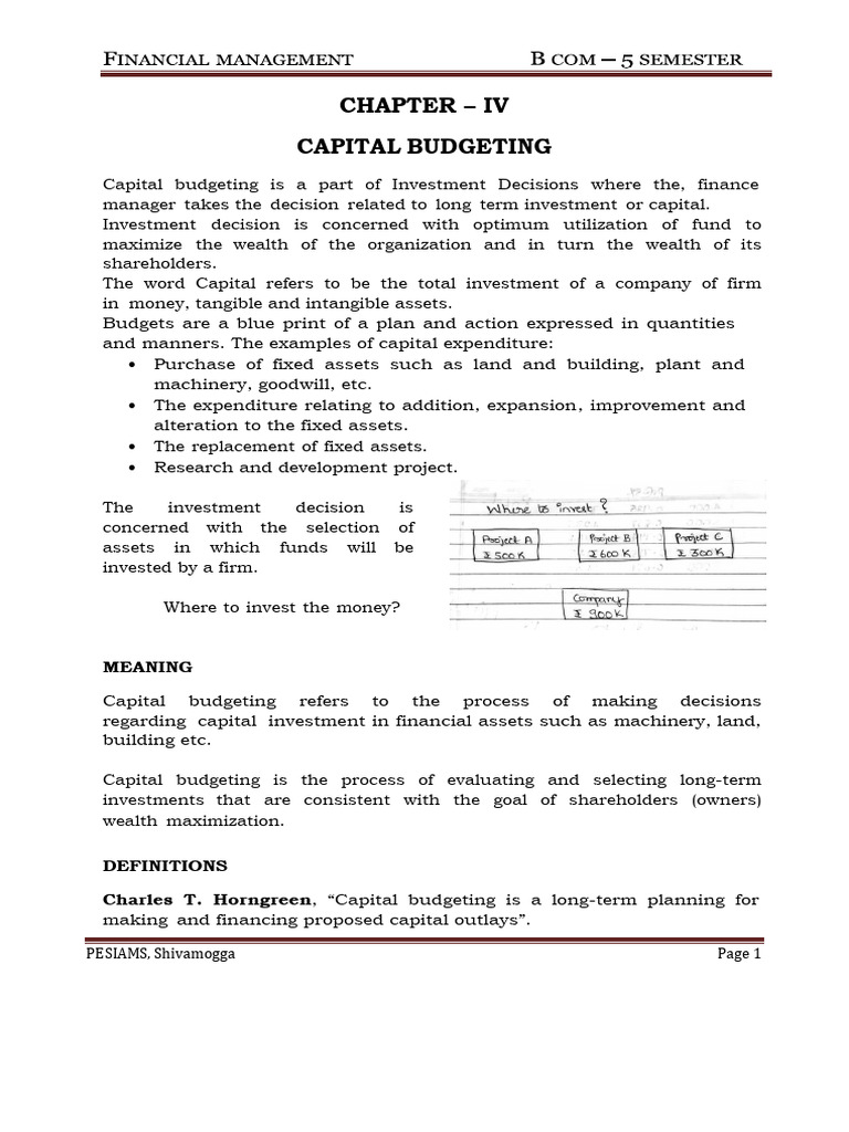 Capital Budgeting in Financial Management | PDF | Net Present Value ...