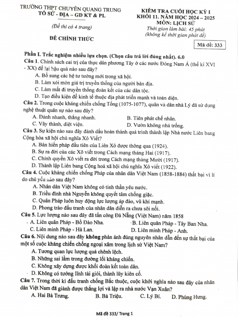 Lich Su 11 | PDF