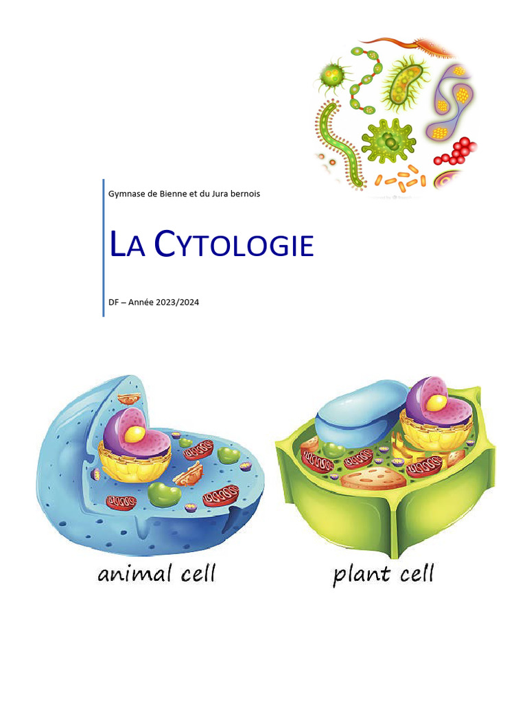 Introduction à la cytologie cellulaire | PDF | Cellule (Biologie ...