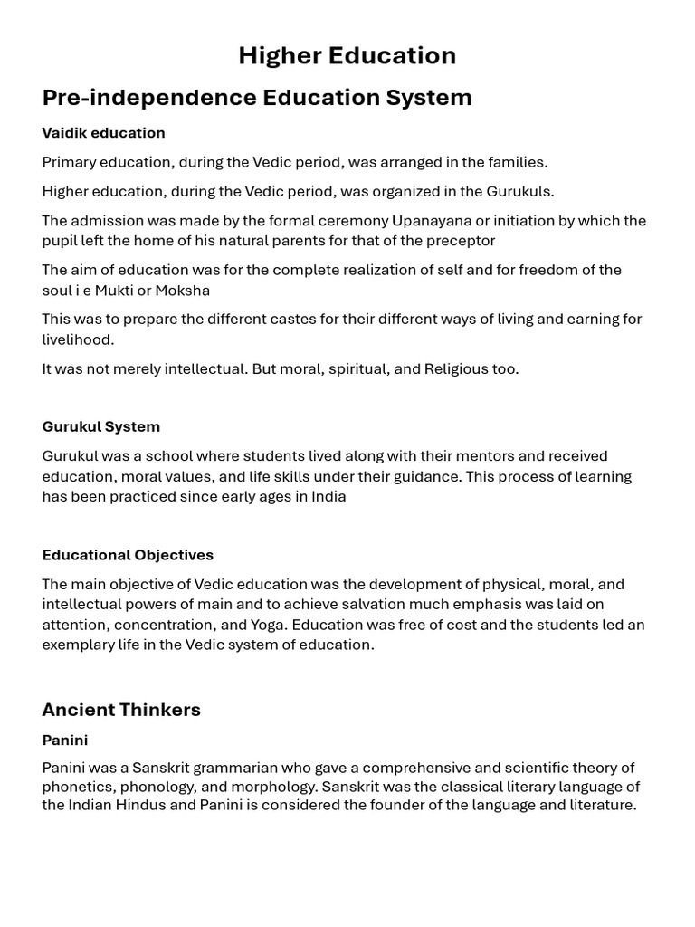 Vedic To British Evolution Of Education Pdf Vedas