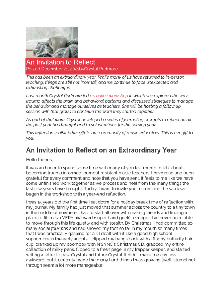 Year-End Reflection Toolkit for Educators | PDF