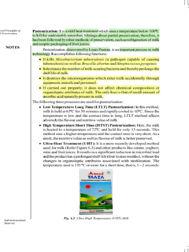 Preservation of Milk and Milk Products | PDF | Food Preservation | Milk
