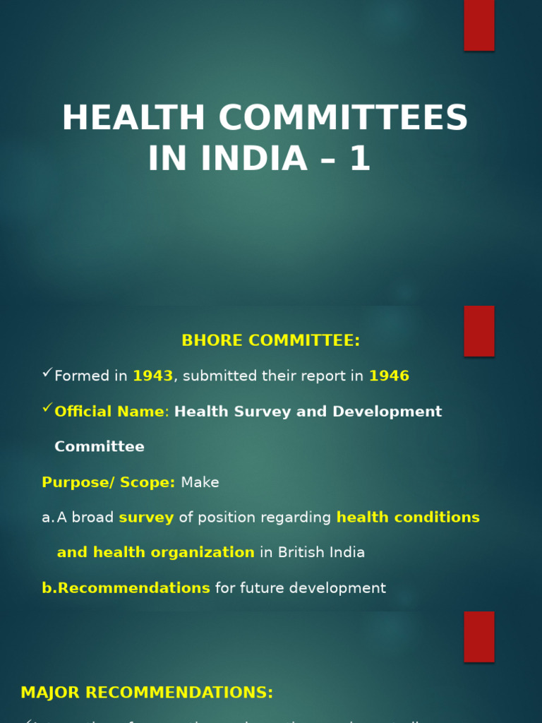 Health Committees - 1 | PDF