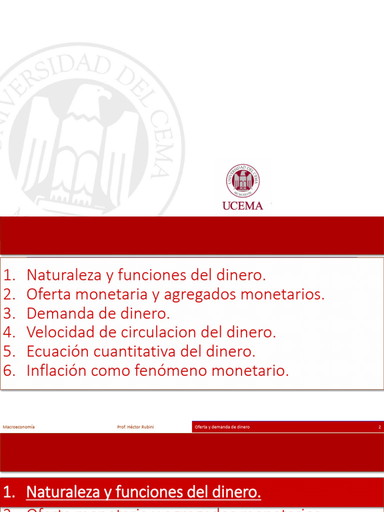 Oferta y Demanda de Dinero en Macroeconomía | PDF | Dinero | La ...