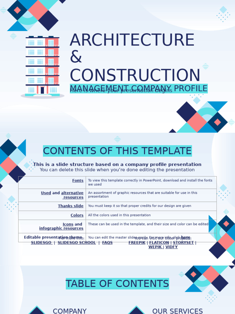 Architecture & Construction Management Company Profile by Slidesgo ...