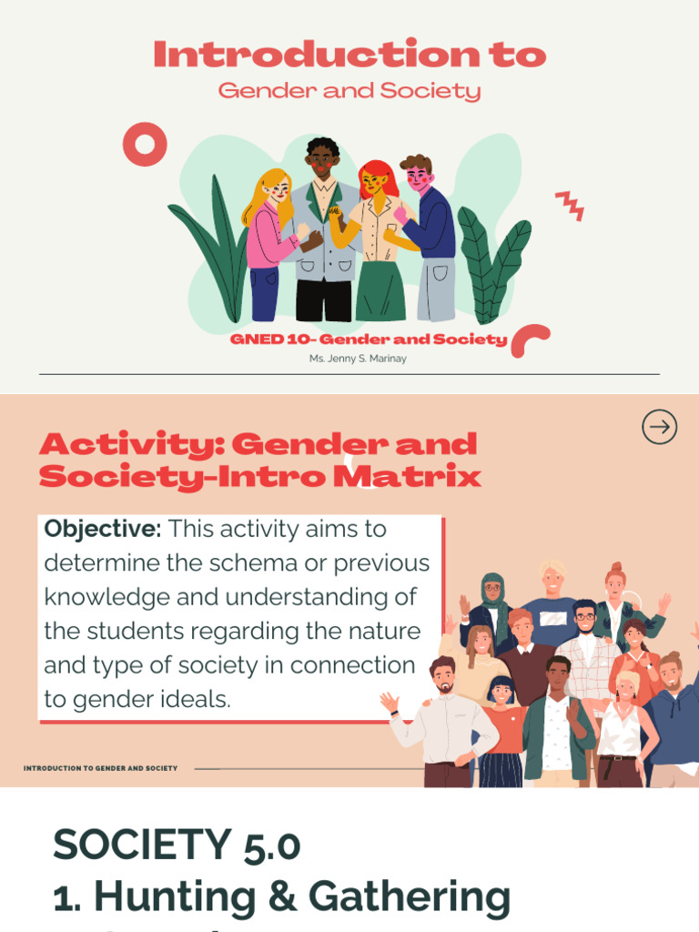 Understanding Gender in Society Types | PDF | Society | Gender