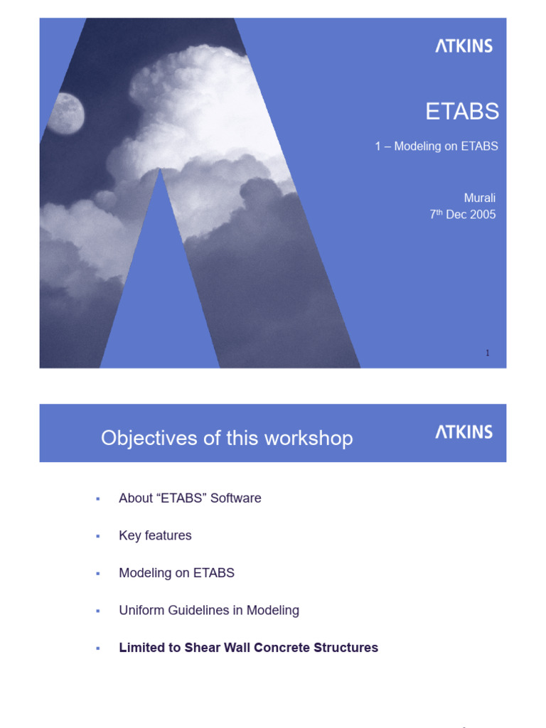 ETABS Modeling for Shear Wall Structures | PDF | Beam (Structure) | Bending