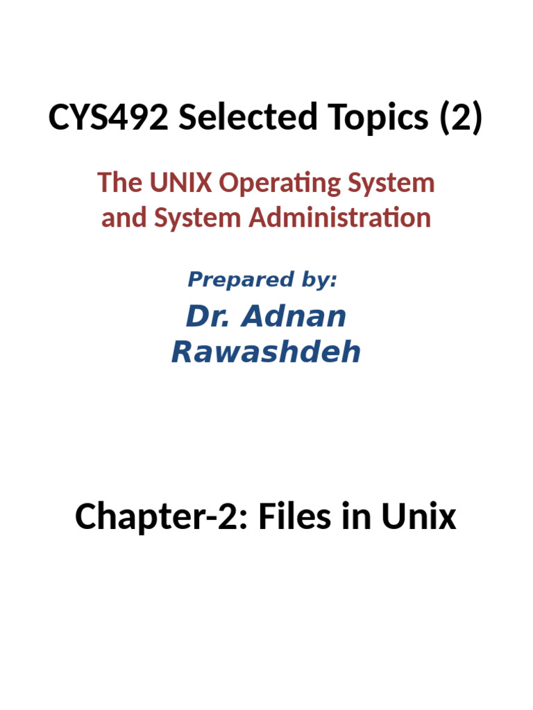 Understanding Unix File Types and Commands | PDF | Computer File | File ...